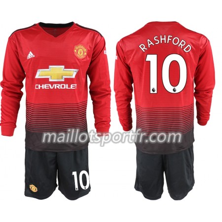 Maillot de Foot Manchester United RASHFORD 10 Enfant Domicile 2018/19 ML